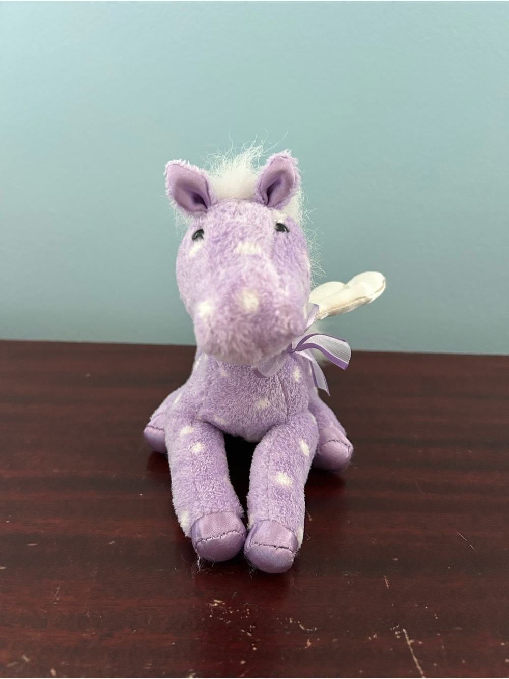 Mary Meyer Purple Polka Dot Pegasus Stuffed Animal Plush Toy